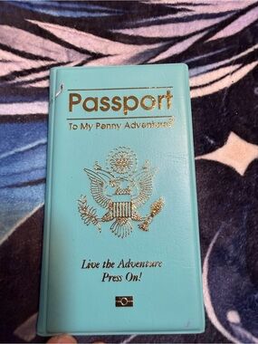 Passport Teal Travel Journal with Gold Foil Accents